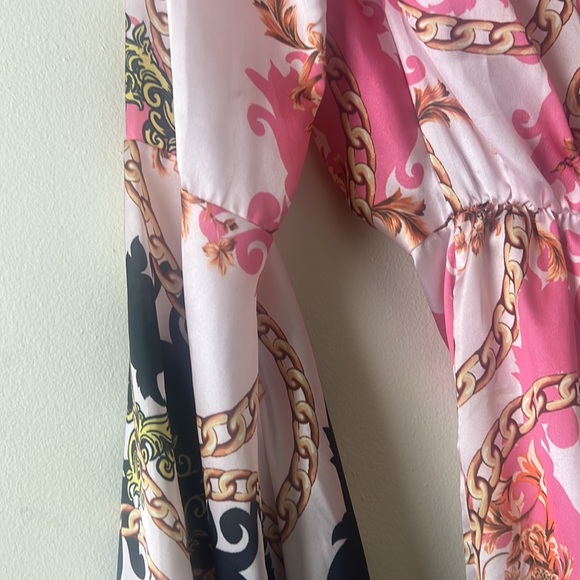 Unbranded Chain Multi- Colored Peplum Blouse/Dress Sz M - Picture 8 of 8